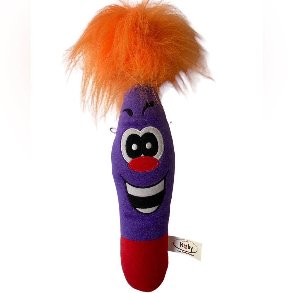 Kooky Pen Plush Krew 19 Plato‎ #149 Beanbag Purple Orange Fuzzy Hair 13”